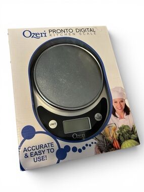 New Ozeri Pronto Digital Kitchen Scale — Black/Silver
